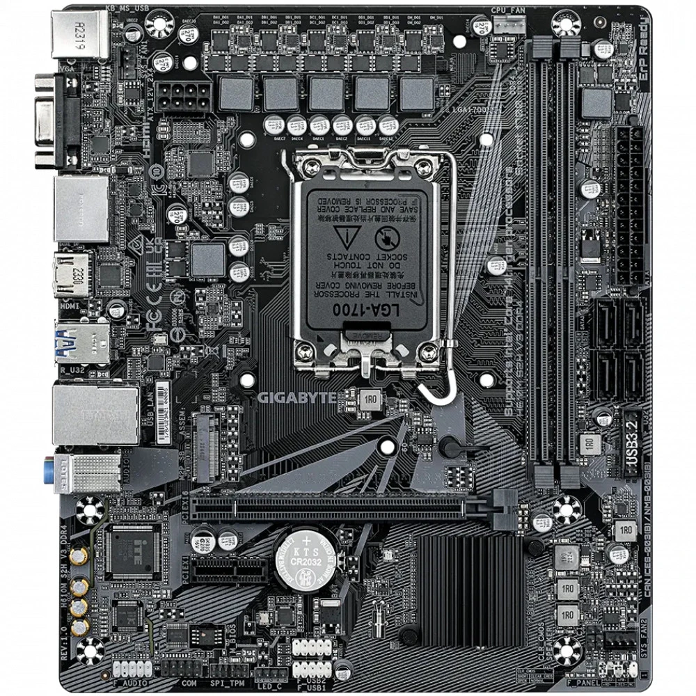 Материнская плата Gigabyte H610M S2H V3 DDR4 Micro-ATX, LGA 1700
