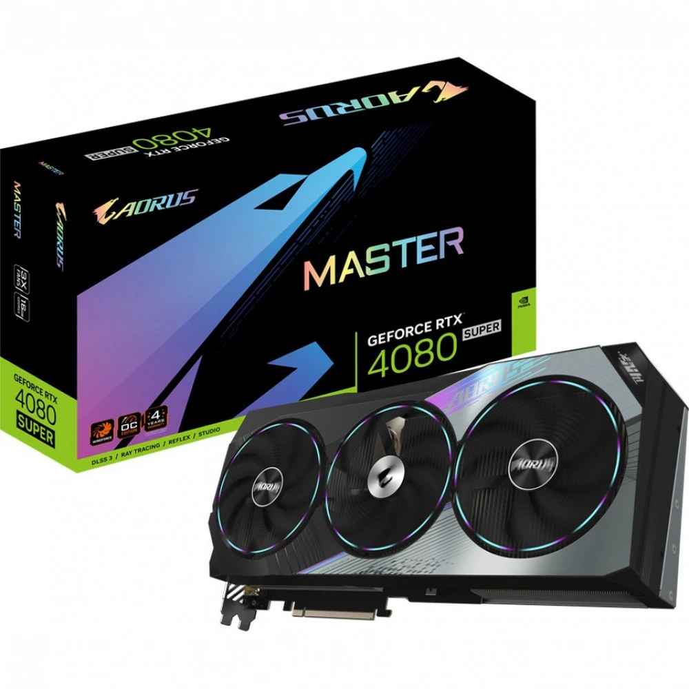 Видеокарта Gigabyte RTX 4080 SUPER AORUS MASTER 16G GV-N408SAORUS M-16GD 16 ГБ