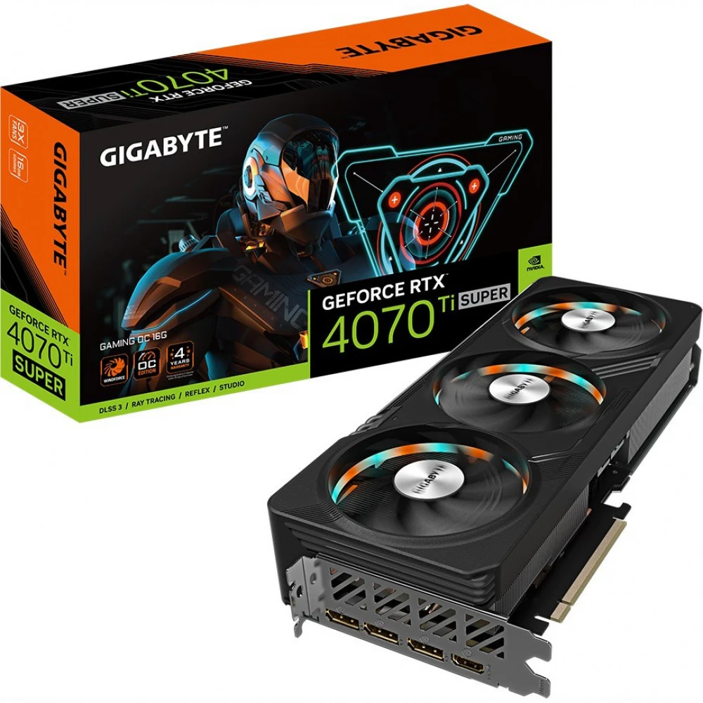 Видеокарта Gigabyte RTX 4070 Ti SUPER GAMING OC 16G GV-N407TSGAMING OC-16GD 16 ГБ