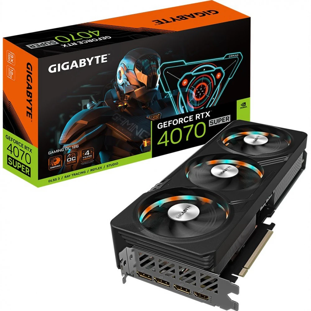 Видеокарта Gigabyte RTX 4070 SUPER GAMING OC 12G GV-N407SGAMING OC-12GD 12 ГБ