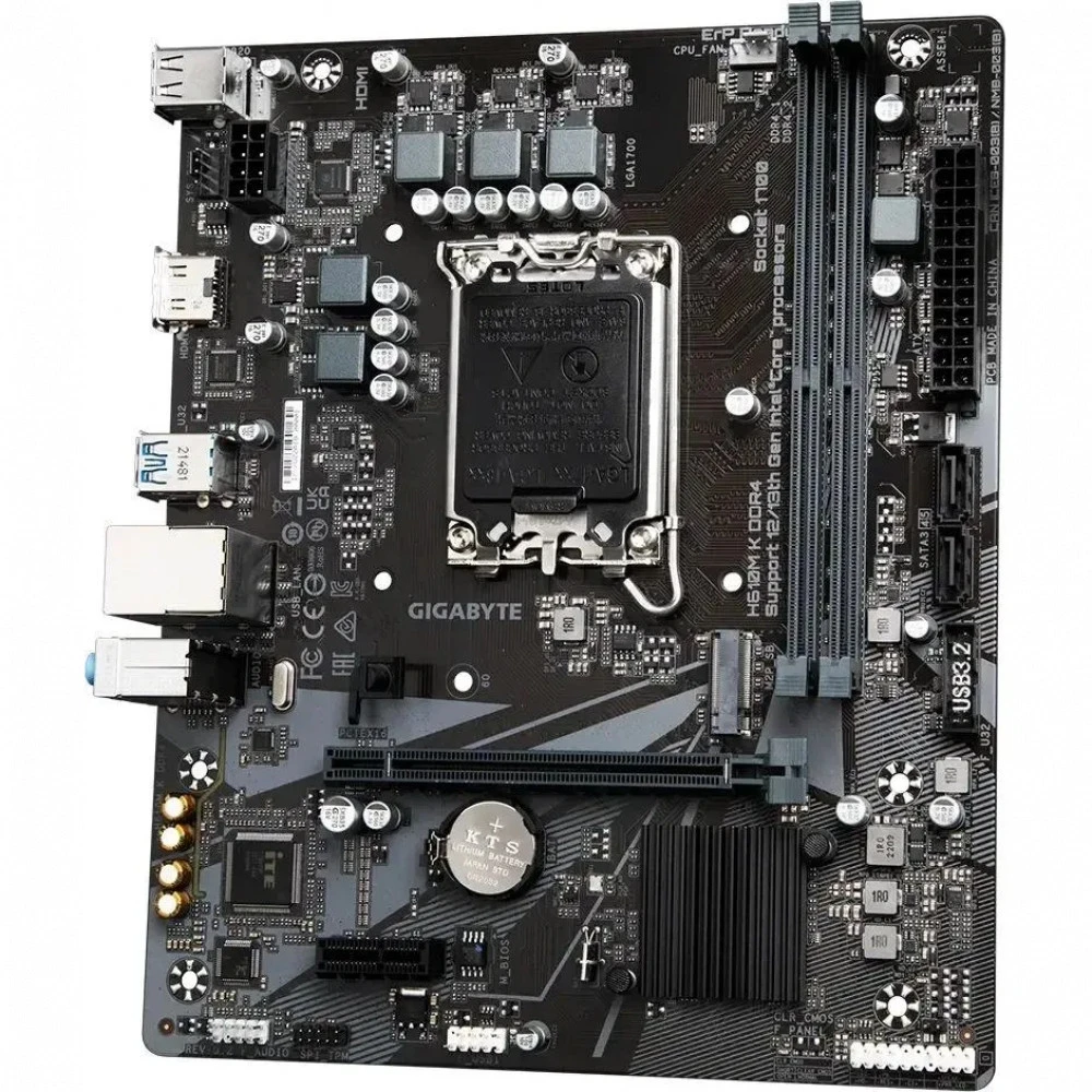 Материнская плата Gigabyte H610M K DDR4 H610M K DDR4 2.0 Micro-ATX, LGA 1700