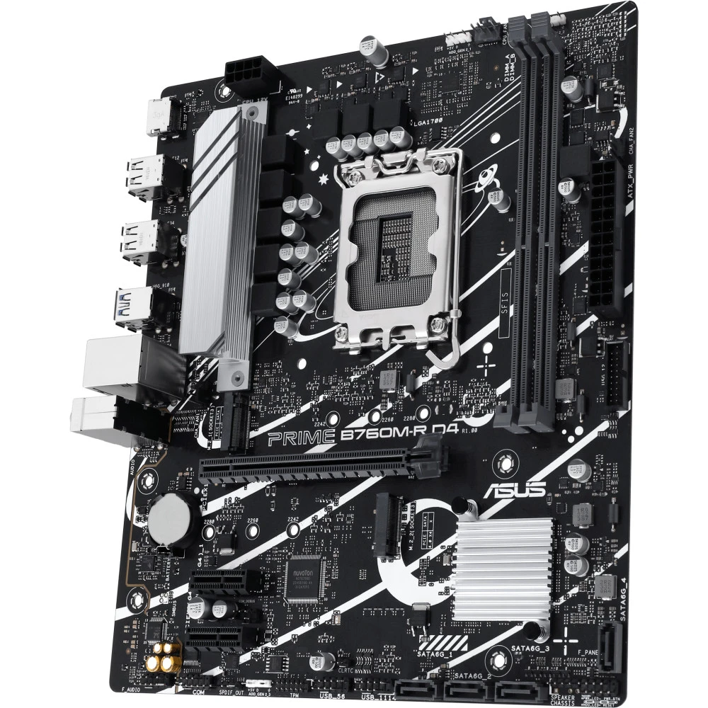 Материнская плата Asus PRIME B760M-R D4 Micro-ATX, LGA 1700