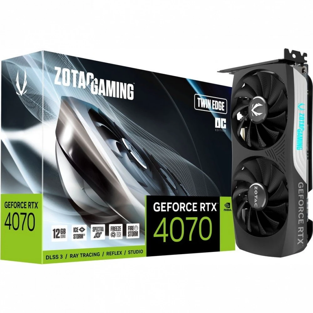 Видеокарта Zotac RTX 4070 Twin Edge OC ZT-D40710H-10M 12 ГБ