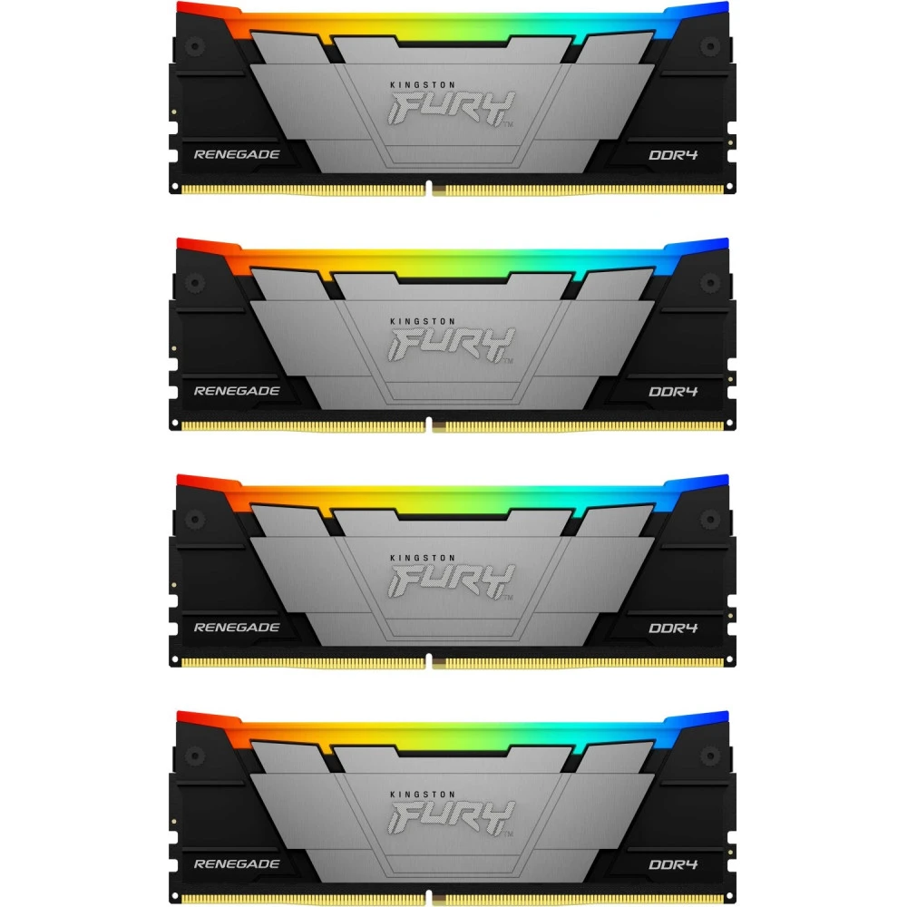 ОЗУ Kingston FURY Renegade Black KF432C16RB2AK4/32 DIMM, DDR4, 32 Гб (4 х 8 Гб), 3200 МГц