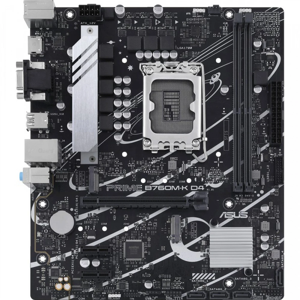 Материнская плата Asus PRIME B760M-K D4 90MB1DS0-M1EAY0 Micro-ATX, LGA 1700