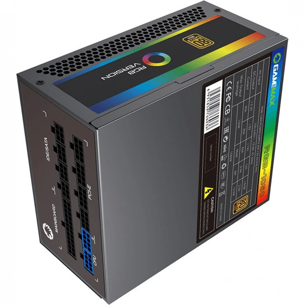 Блок питания GameMax RGB1050 PRO 5.0 ATX3.0 Gold 213610500027 1050 Вт