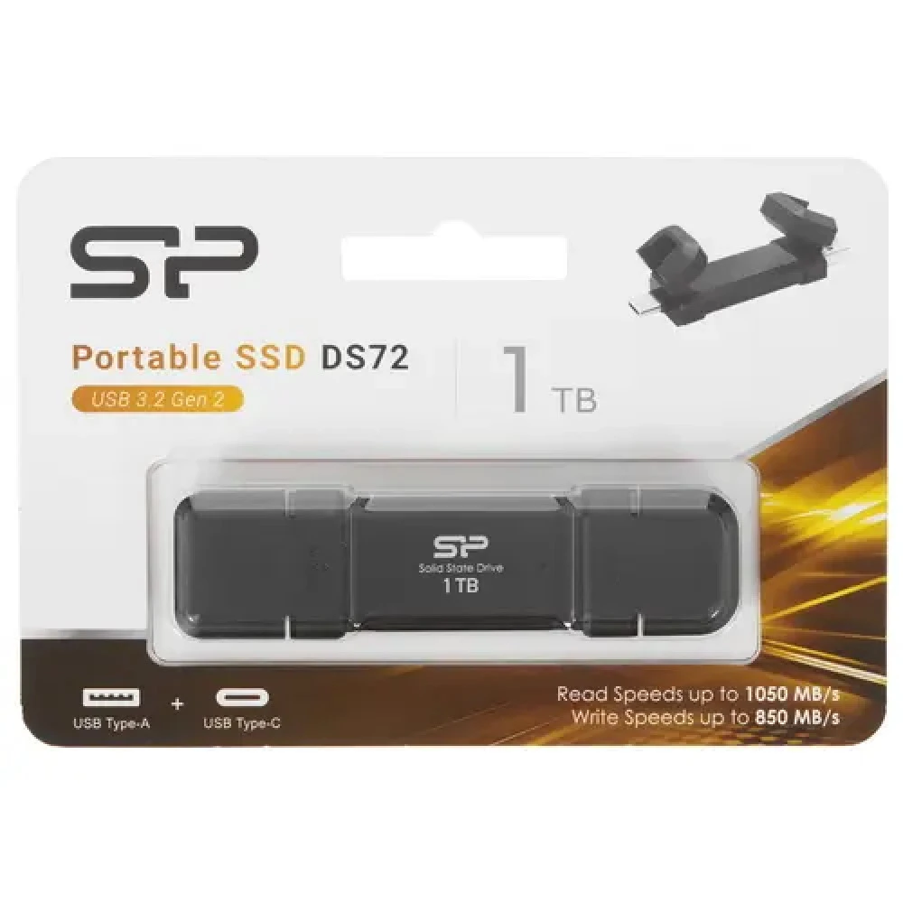 Внешние накопители Silicon Power DS72 SP001TBUC3S72V1K 1 ТБ, Разъём USB Type-C