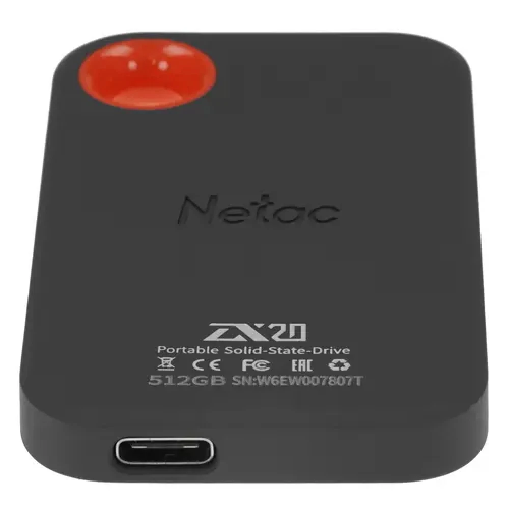 Внешние накопители Netac ZX20 NT01ZX20-002T-32BL 2 ТБ, Разъём USB Type-C
