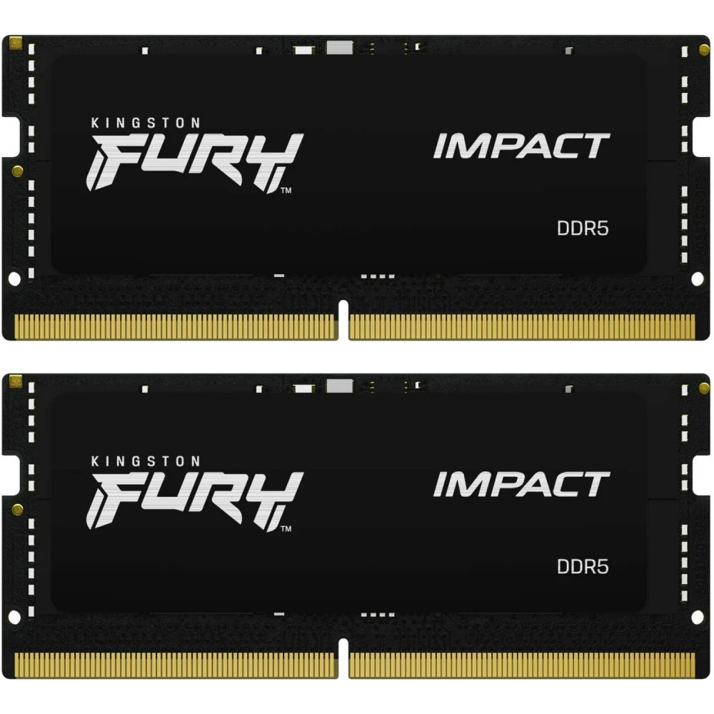 ОЗУ Kingston Fury Impcat Black XMP KF564S38IBK2-32 SO-DIMM, DDR5, 32 Гб (2 х 16 Гб), 6400 МГц