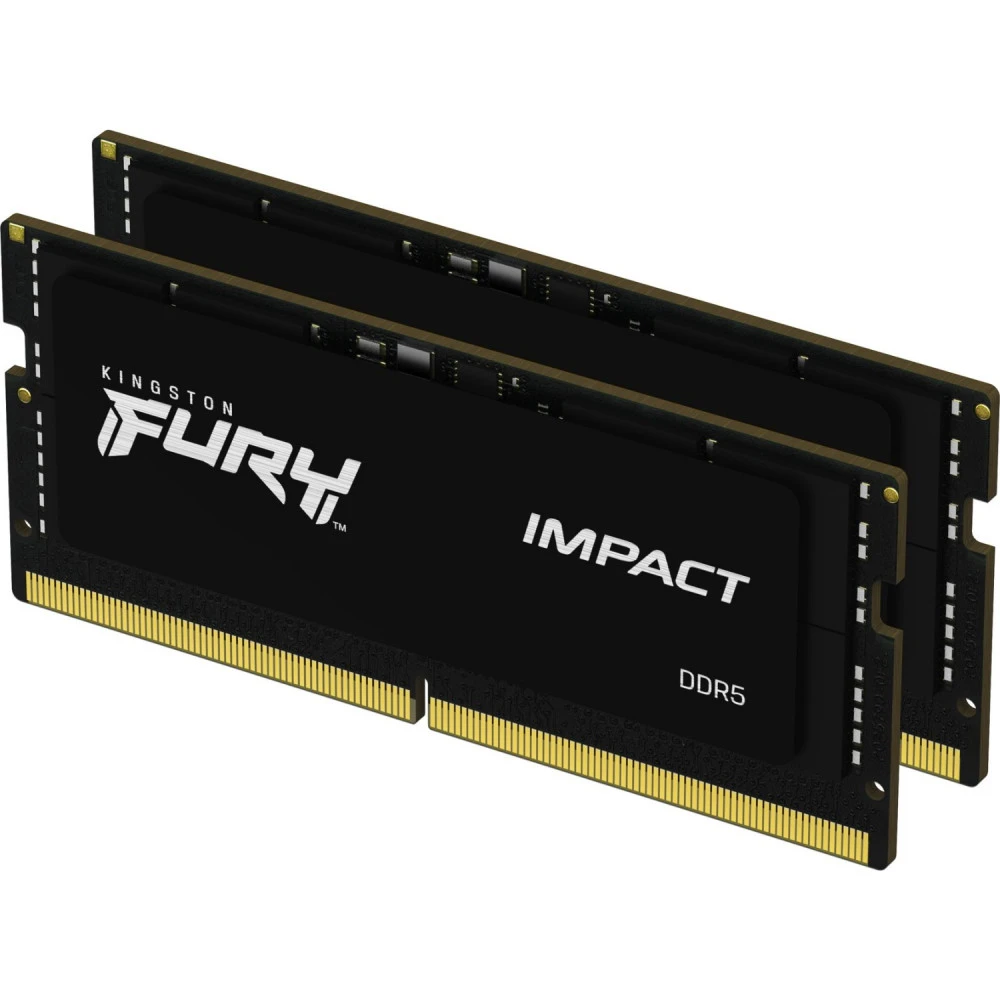 ОЗУ Kingston Fury Impcat Black XMP KF564S38IBK2-32 SO-DIMM, DDR5, 32 Гб (2 х 16 Гб), 6400 МГц