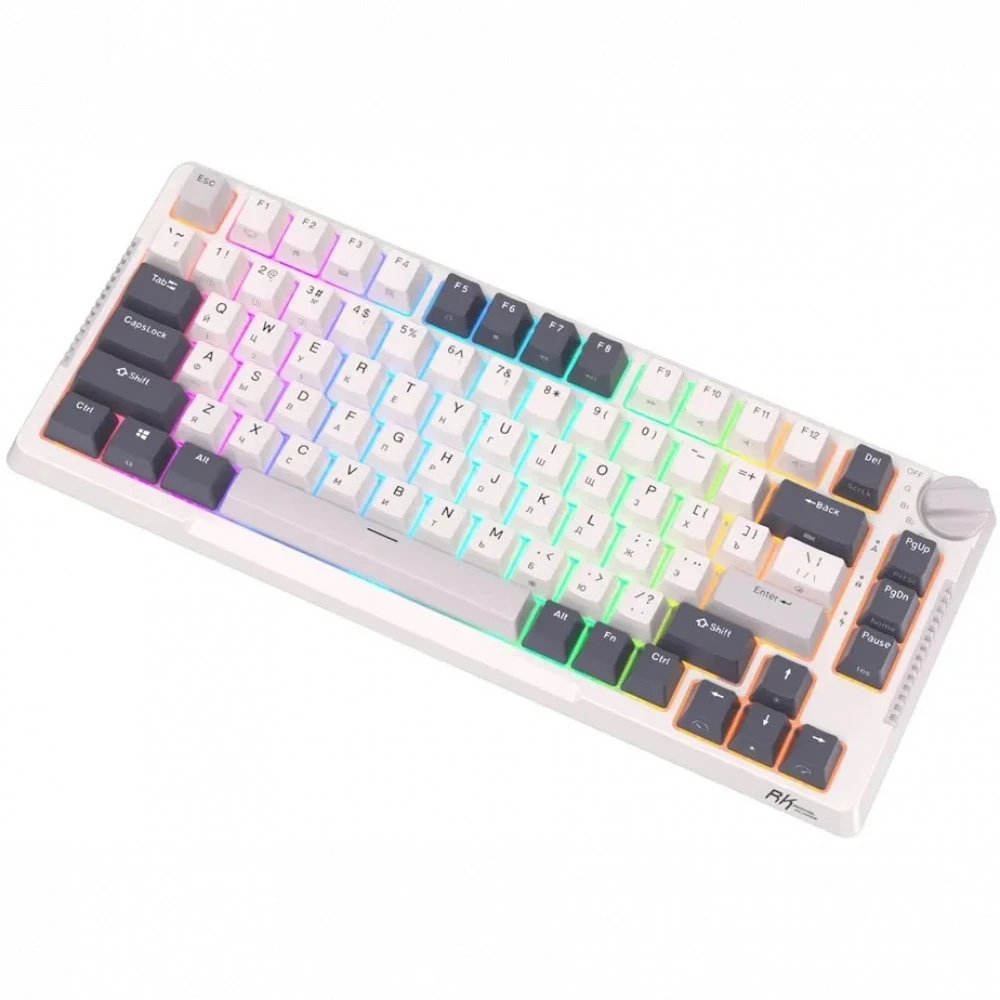Клавиатура Royal Kludge RKH81 White Night (Sky Cyan Switch) 6935280824104 Беспроводная, Bluetooth