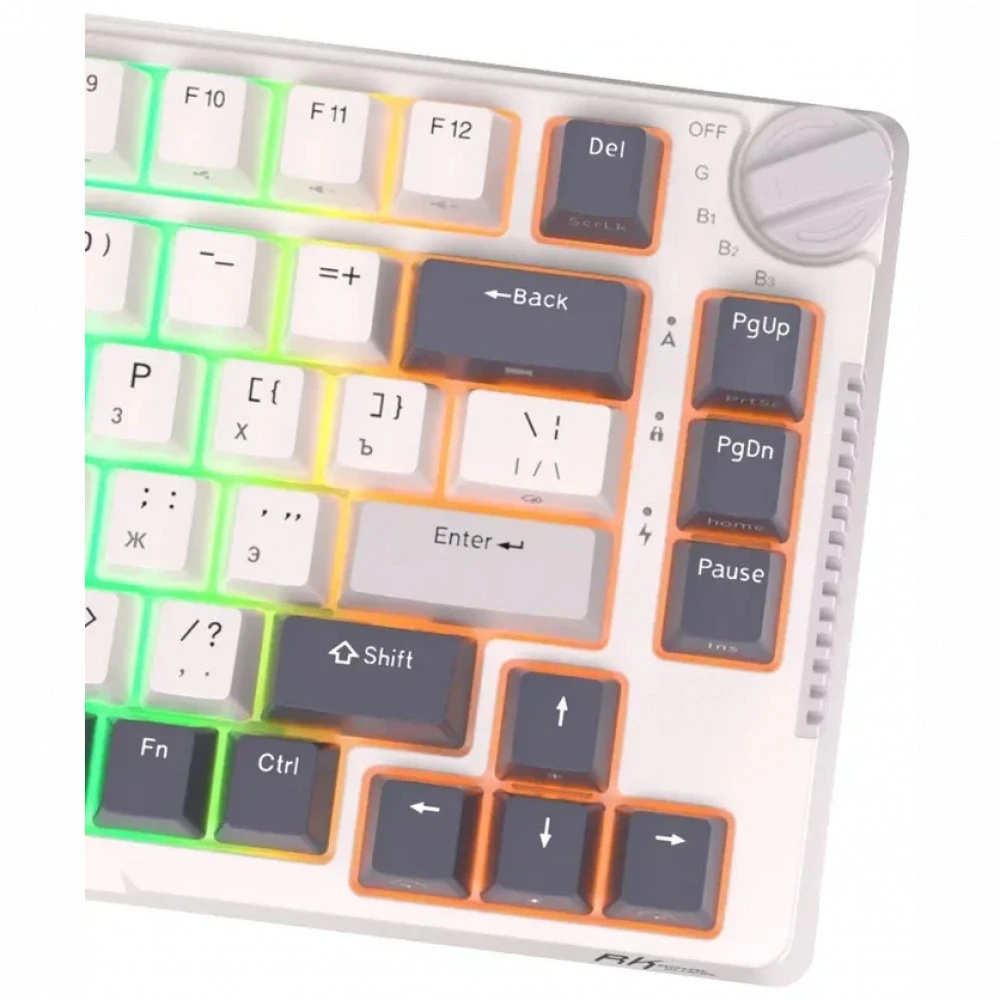 Клавиатура Royal Kludge RKH81 White Night (Sky Cyan Switch) 6935280824104 Беспроводная, Bluetooth