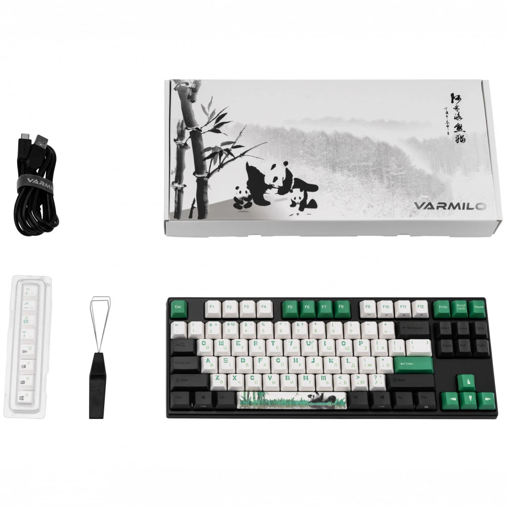 Клавиатура Varmilo VEM87 Panda R2 EC V2 Rose A33A029B0A3A17A026 Проводная, USB