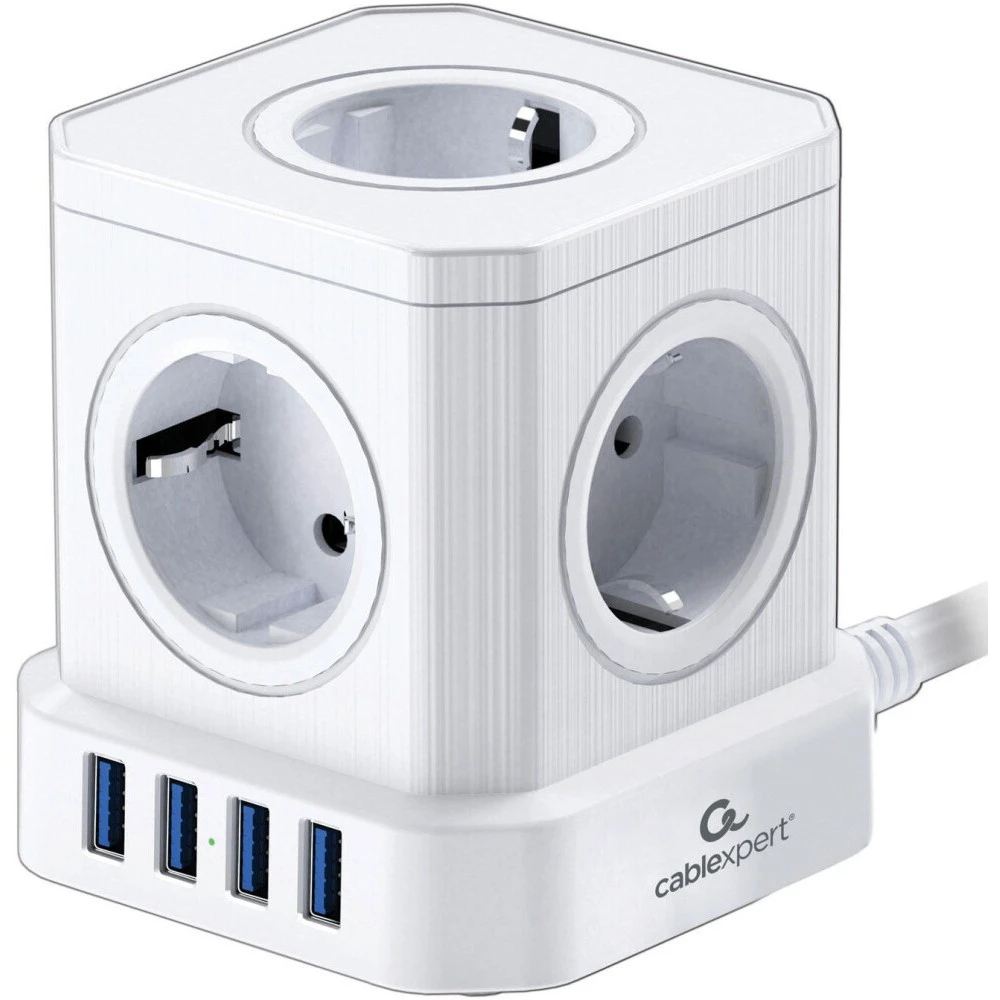Сетевой фильтр Cablexpert TWR-5-U4-W-2