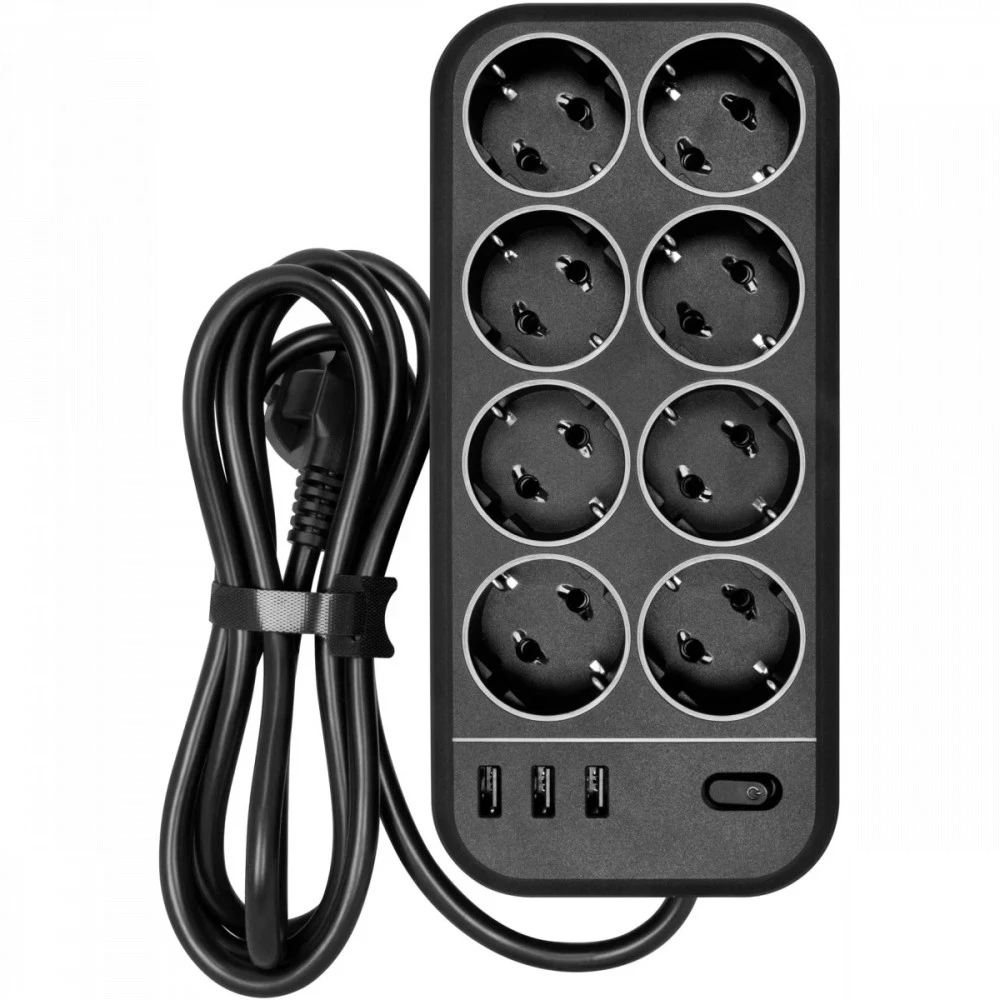 Сетевой фильтр Powercom SP-08 USB03AB 3,0 M