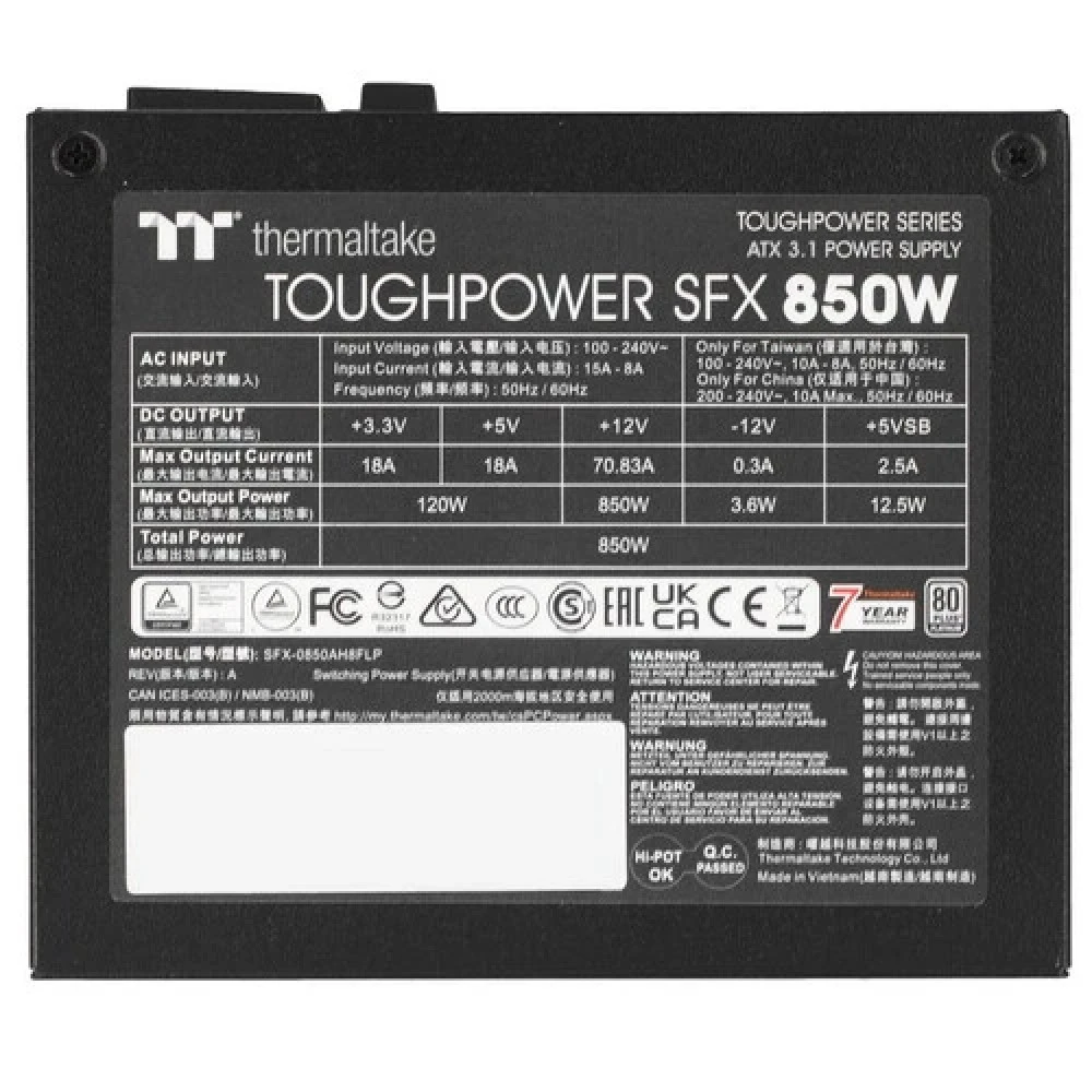 Блок питания Thermaltake Toughpower SFX 850W PS-STP-0850FNFAPE-1 850 Вт