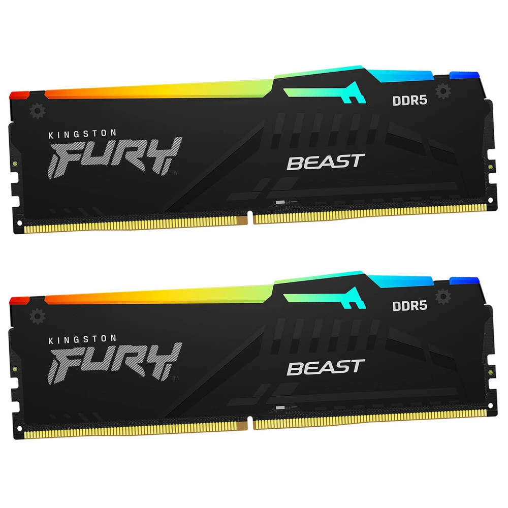 ОЗУ Kingston FURY BEAST KF564C32BBAK2-32 DIMM, DDR5, 32 Гб (2 х 16 Гб), 6400 МГц