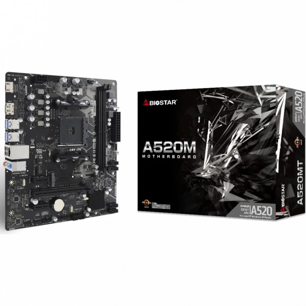Материнская плата BIOSTAR A520MT Micro-ATX, AMD AM4