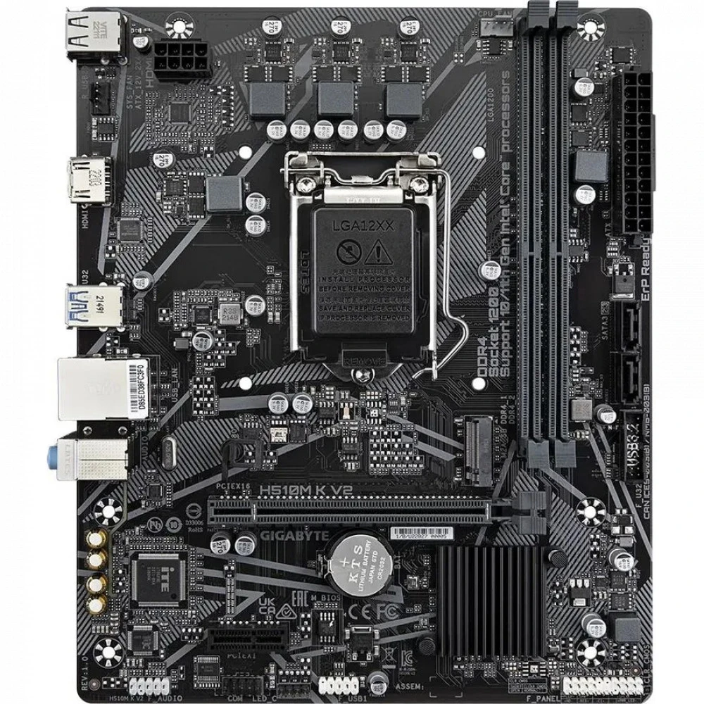 Материнская плата Gigabyte H510M K V2 H510M K V2 (REV 2.0) DUBL 176279 Micro-ATX, LGA 1200