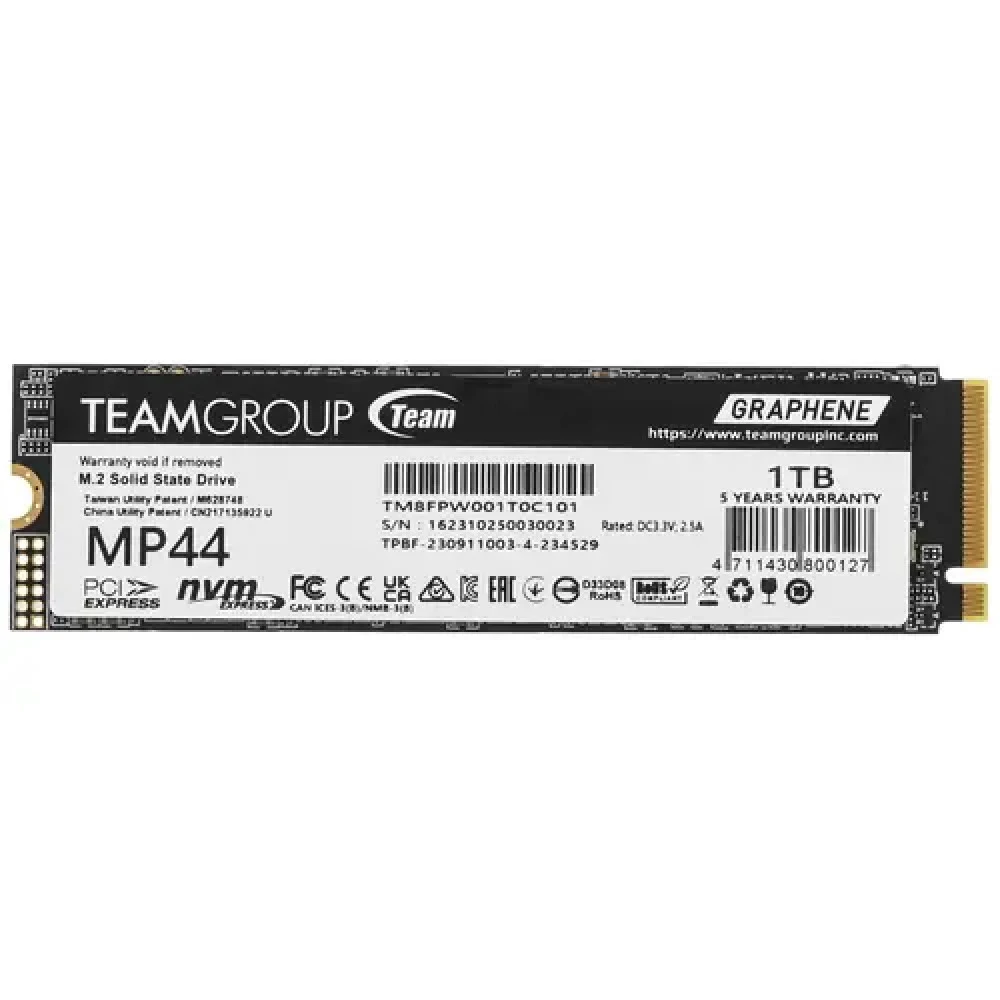 Жесткий диск Team Group TM8FPW001T0C101 SSD (твердотельные), 1 ТБ, M.2, PCIe
