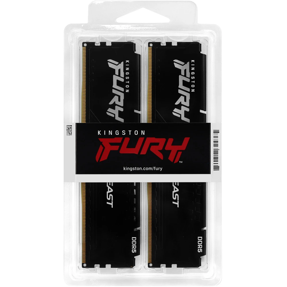 ОЗУ Kingston Fury Beast KF560C30BBEK2-64 DIMM, DDR5, 64 Гб, 6000 МГц