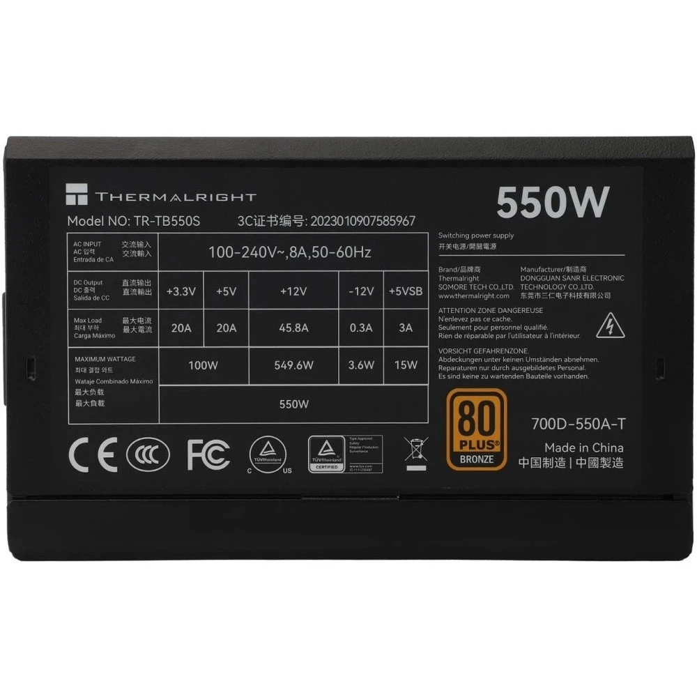 Блок питания Thermalright TR-TB550S 550 Вт