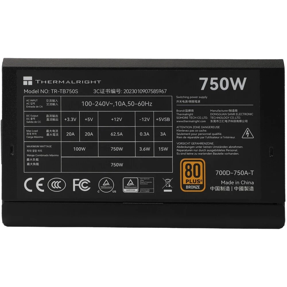 Блок питания Thermalright TR-TB750S 750 Вт