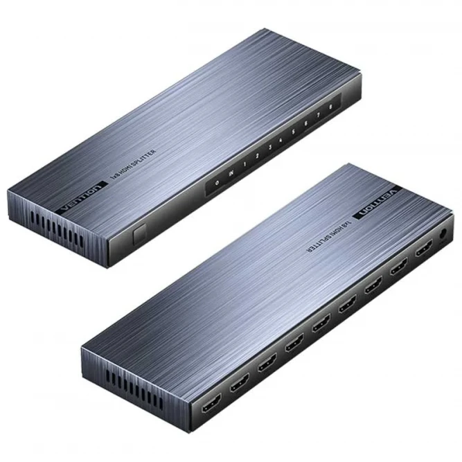 Аксессуар для ПК и Ноутбука Vention Разветвитель - сплиттер HDMI 19F/8x19F на 8 мониторов AKQB0