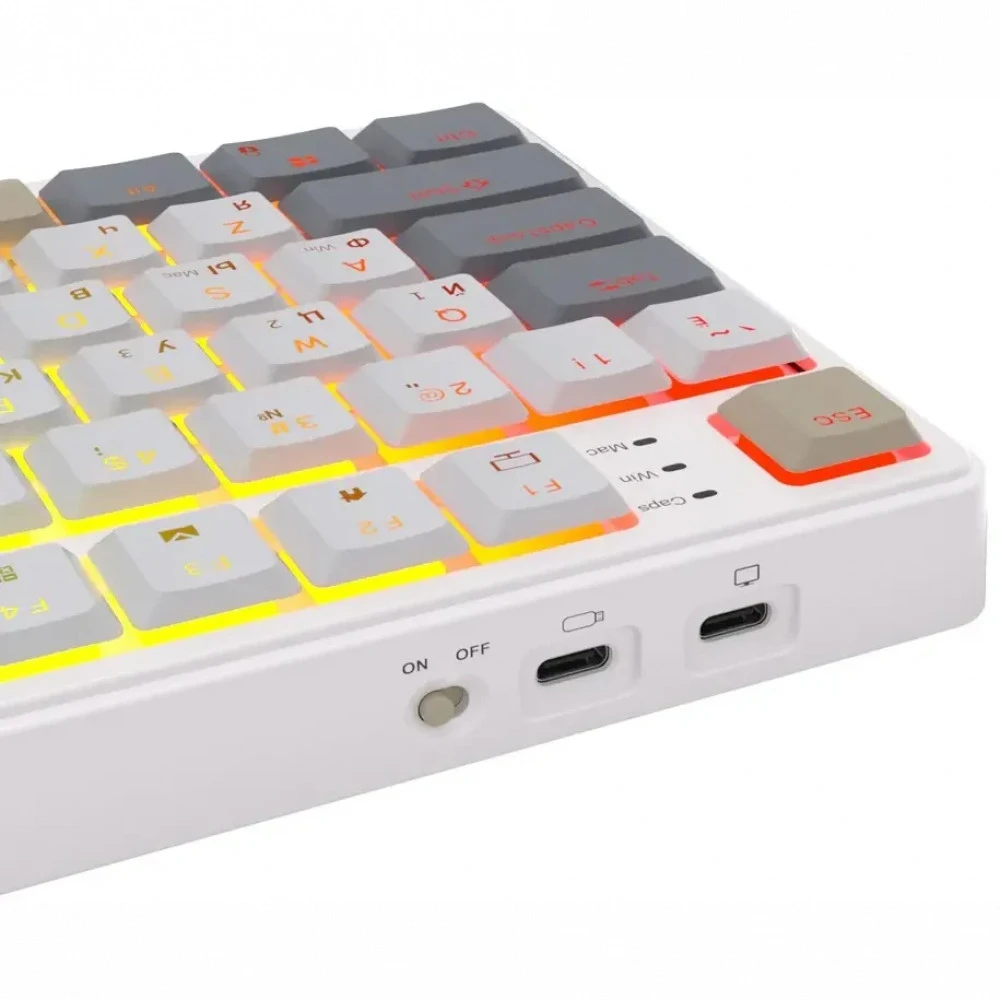 Клавиатура Royal Kludge N80 Pearly Dawn (Brown Switch) 6977576550670 Беспроводная, Bluetooth