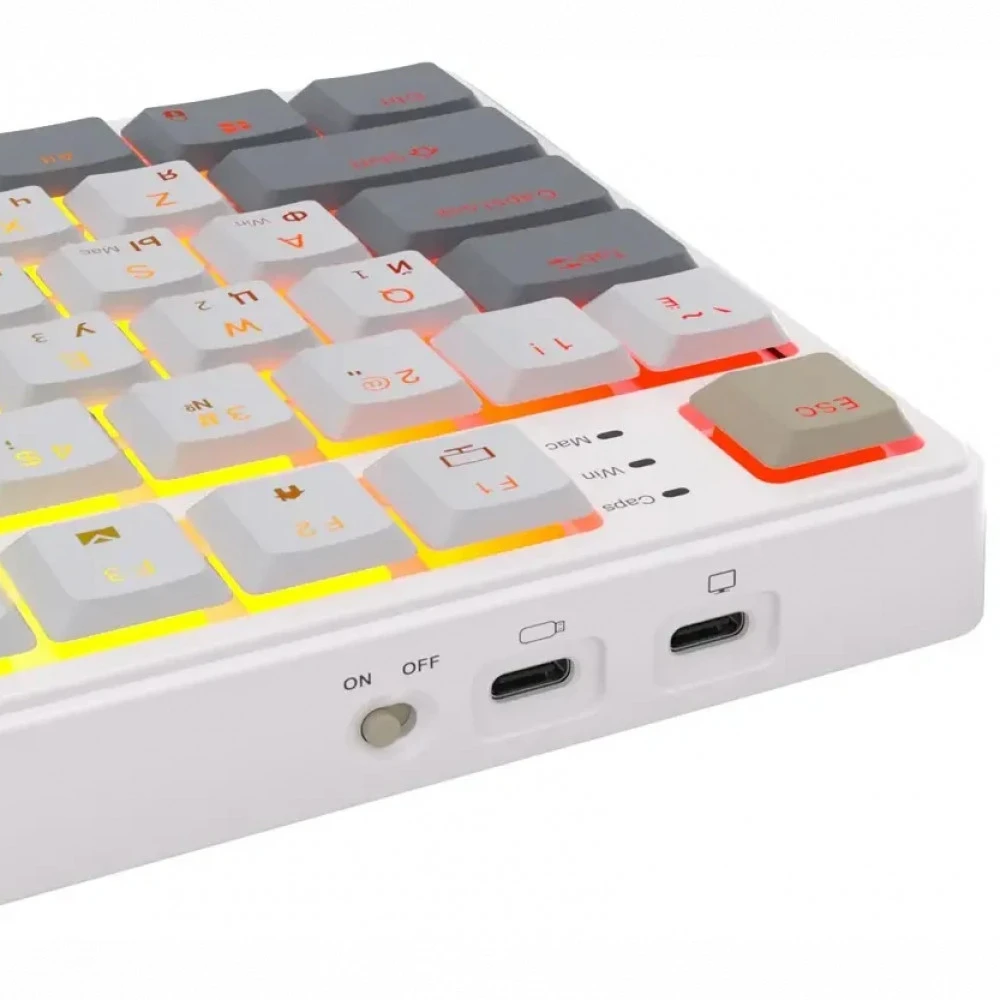 Клавиатура Royal Kludge N80 Pearly Dawn (Red Switch) 6977576550663 Беспроводная, Bluetooth
