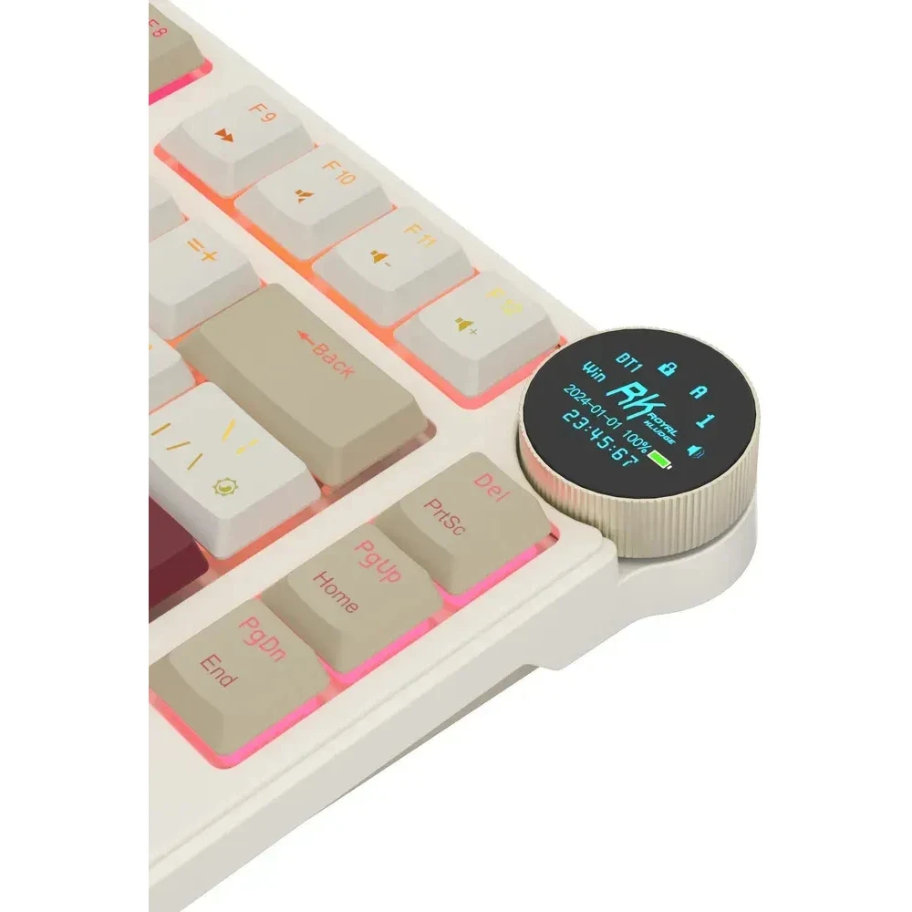 Клавиатура Royal Kludge N80 Rosy Clouds (Red Switch) 6977576550694 Беспроводная, Bluetooth