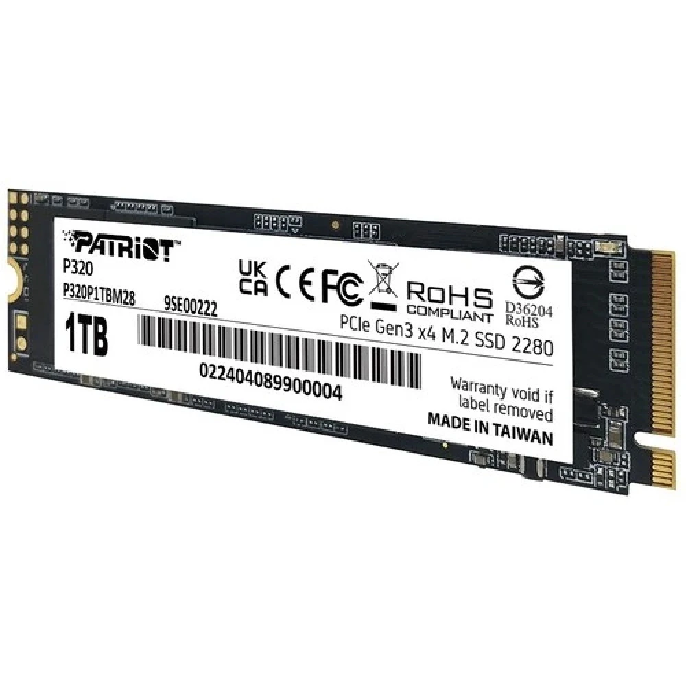 Жесткий диск Patriot P320 P320P1TBM28 SSD (твердотельные), 1 ТБ, M.2, PCIe