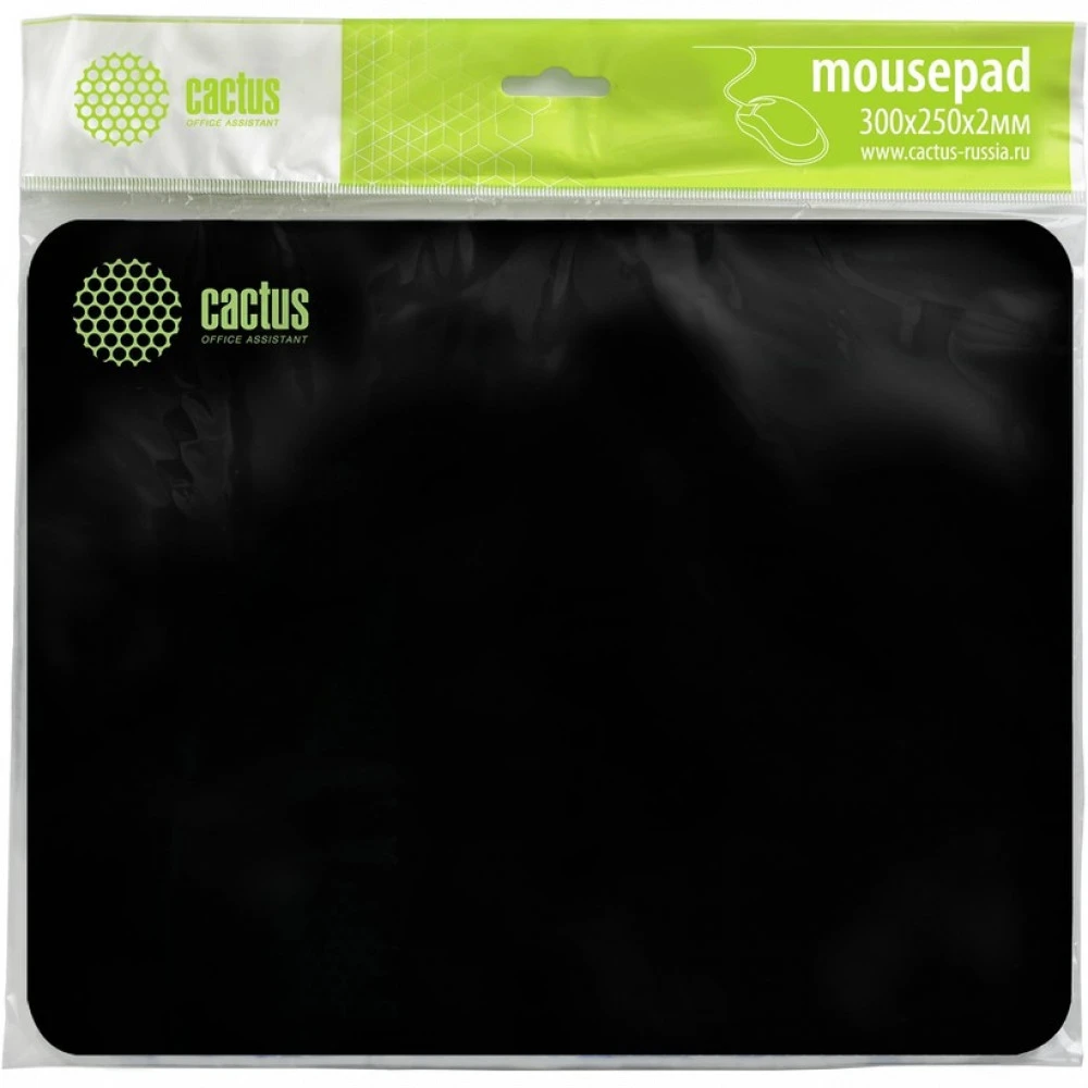 Коврик для мышки Cactus Black 300x250x2мм CS-MPC-P01M