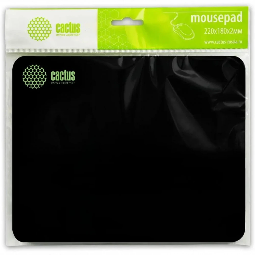 Коврик для мышки Cactus Black 220x180x2мм CS-MPC-P01XS
