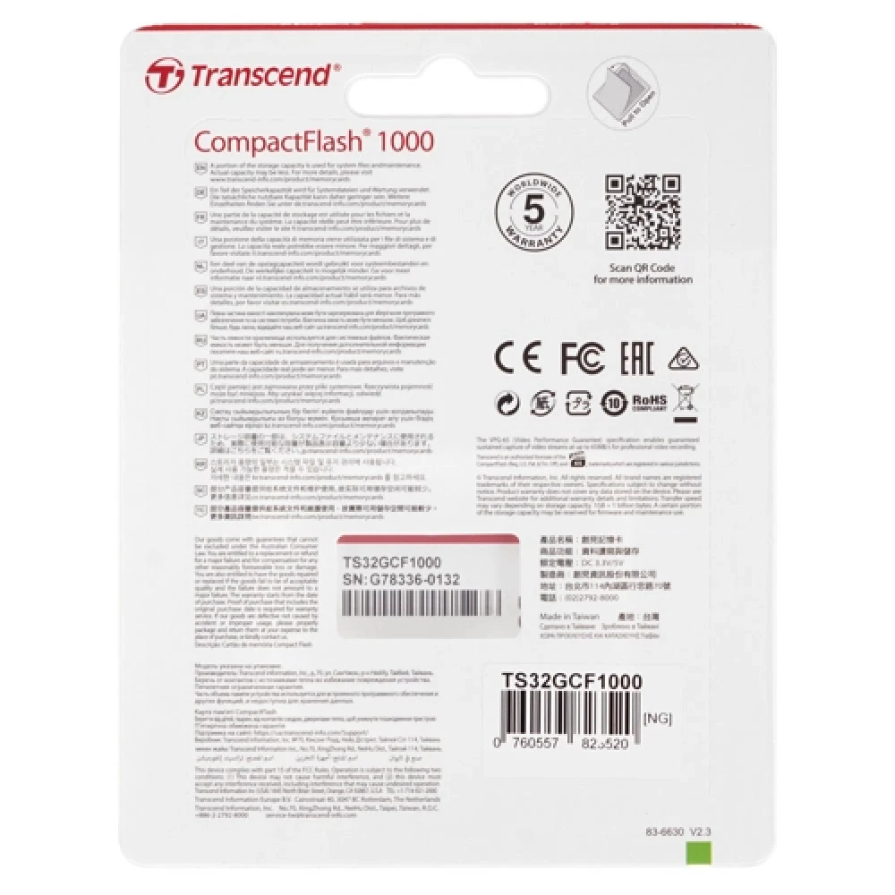 Флеш (Flash) карты Transcend Ultimate CF TS32GCF1000 32 ГБ