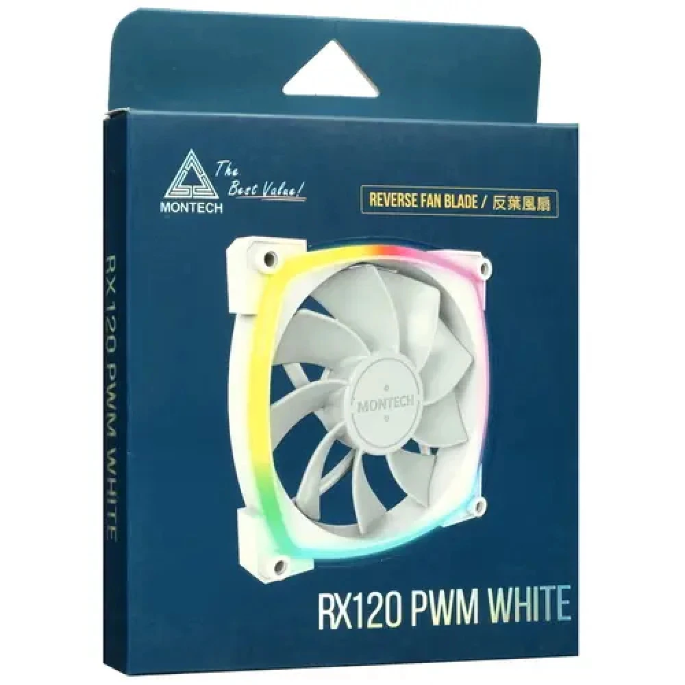 Система охлаждения Montech RX120 Reverse ARGB RX120 PWM WHITE Для системного блока