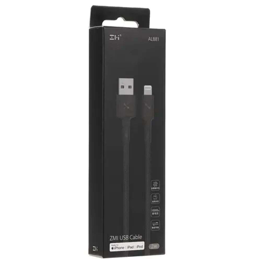 Кабель интерфейсный ZMI Lightning - USB 2.0 Cable Black ZMKAL881CNBK