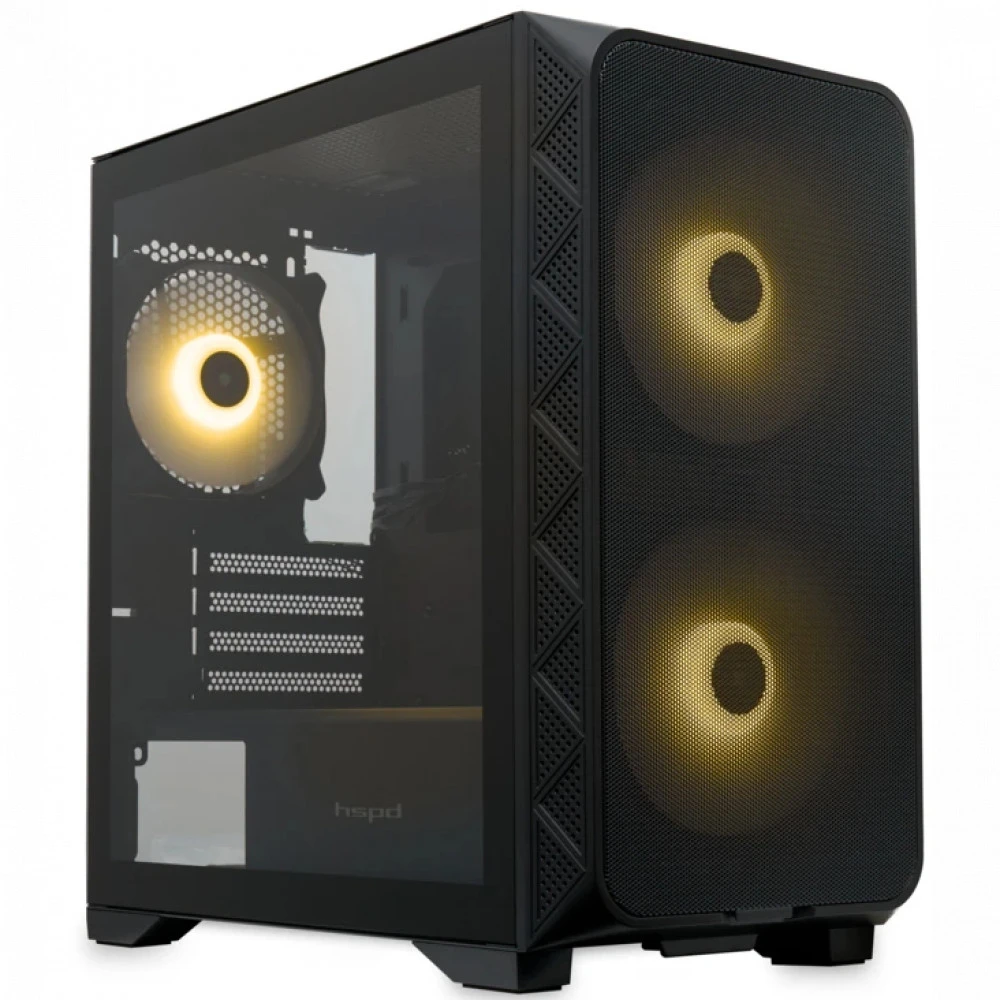 Корпус HSPD M321-TGBK-ARGB Mini-Tower