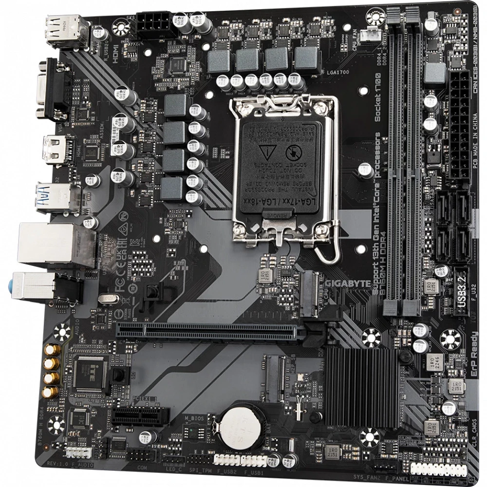 Материнская плата Gigabyte B760M H DDR4, RTL oem B760M H DDR4||oem Micro-ATX, LGA 1700