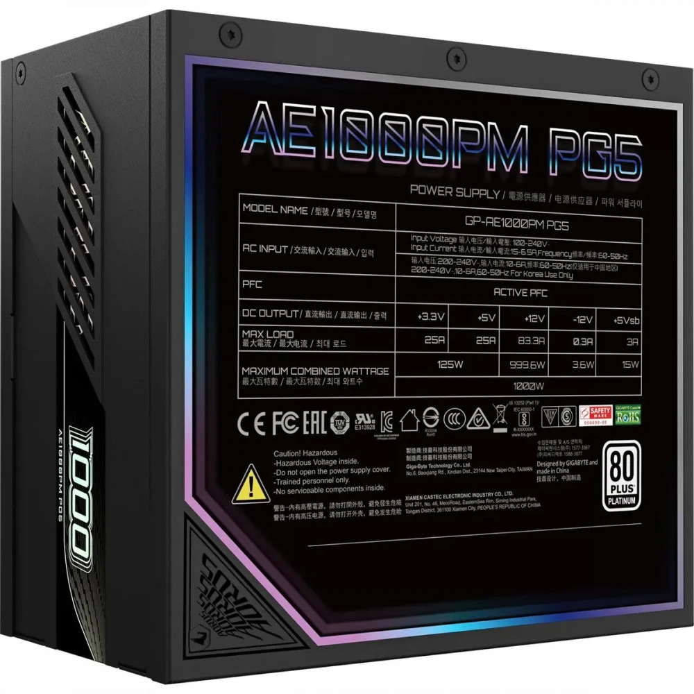 Блок питания Gigabyte GP-AE1000PM PG5 1000 Вт
