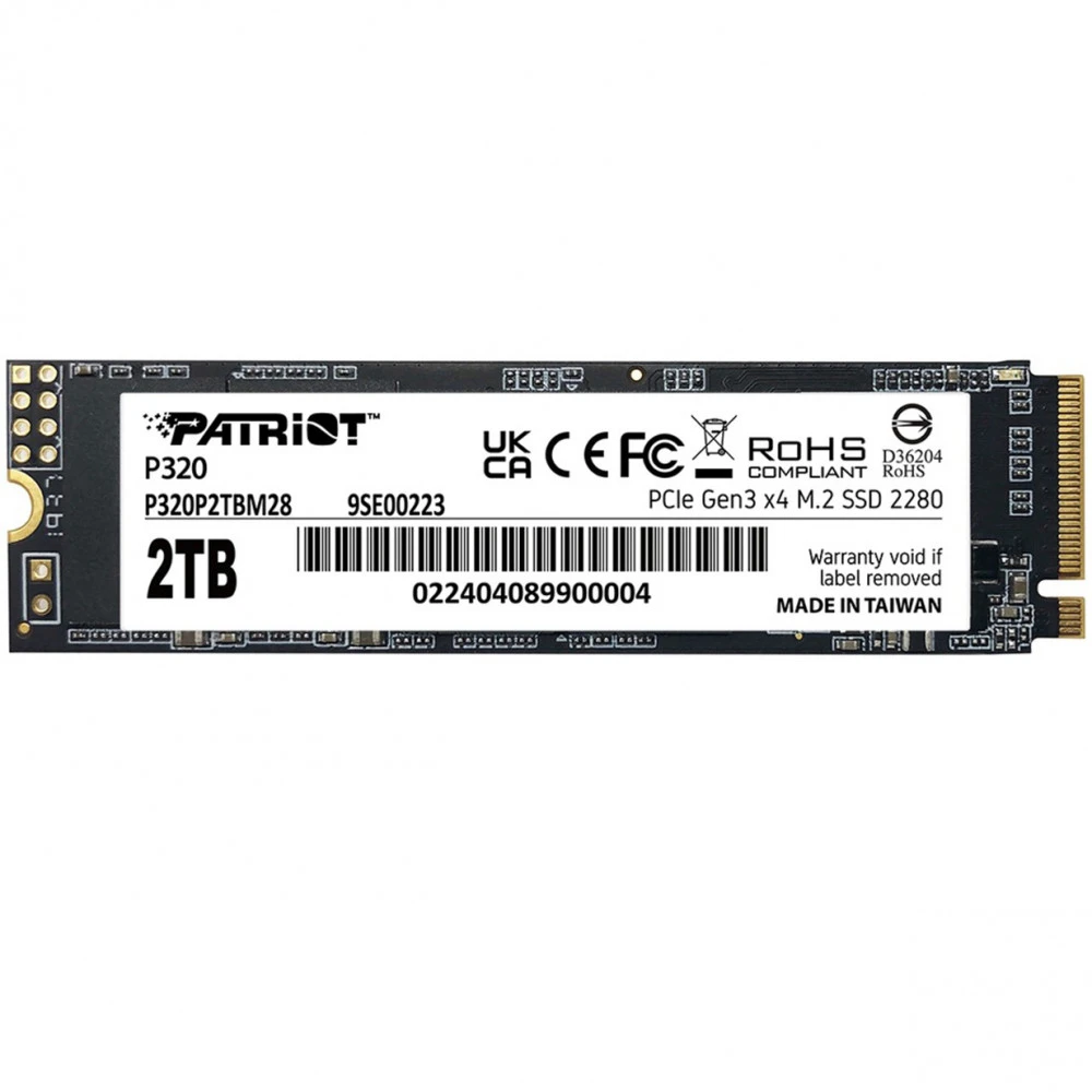 Жесткий диск Patriot P320 P320P2TBM28 SSD (твердотельные), 2 ТБ, M.2, PCIe