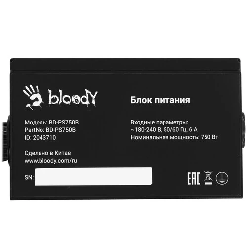 Блок питания Bloody BD-PS750B 750 Вт