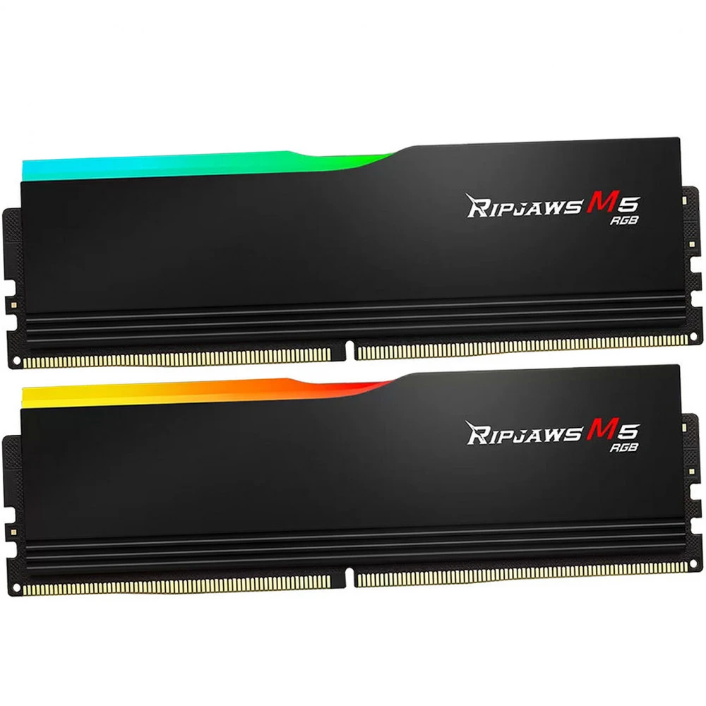 ОЗУ G.Skill RipJaws M5 RGB F5-6000J3238G32GX2-RM5RK DIMM, DDR5, 64 Гб (2 х 32 Гб), 6000 МГц