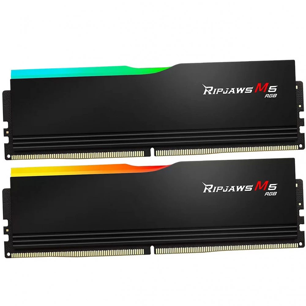 ОЗУ G.Skill RipJaws M5 RGB F5-6400J3239G32GX2-RM5RK DIMM, DDR5, 64 Гб (2 х 32 Гб), 6400 МГц