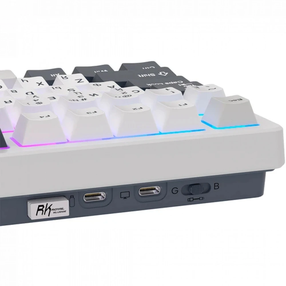 Клавиатура Royal Kludge S85 White Night (Beige Switch) 6977576550816 Беспроводная, Bluetooth