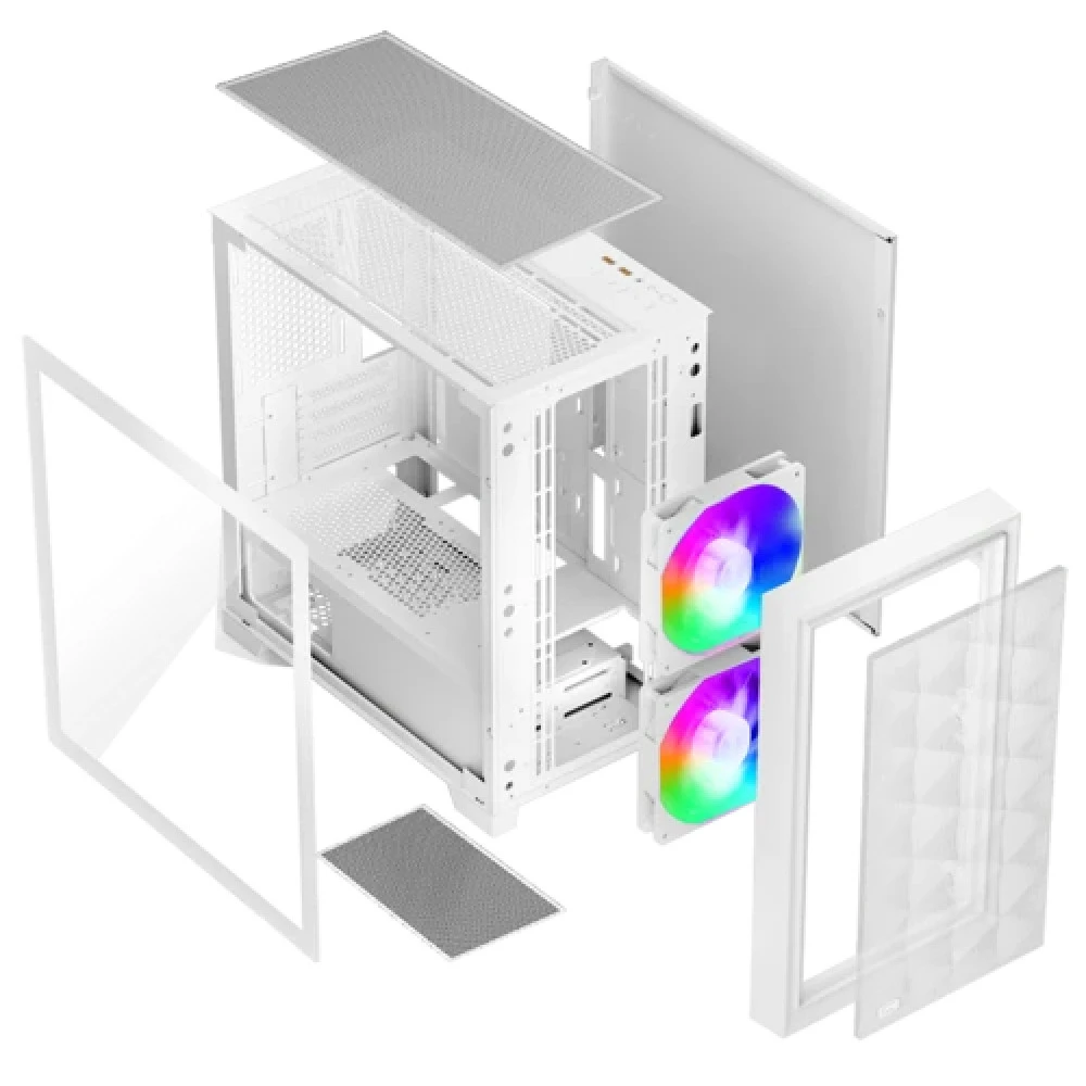 Корпус PCcooler C3D310 WH ARGB Mini-Tower