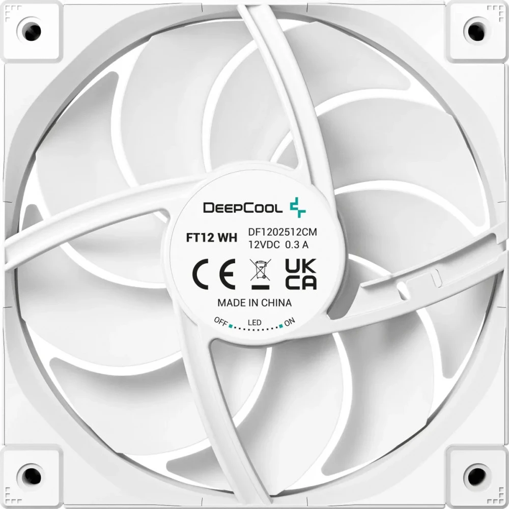 Система охлаждения Deepcool FT12 120х120x25 белый R-FT12-WHWPN1-G Для системного блока