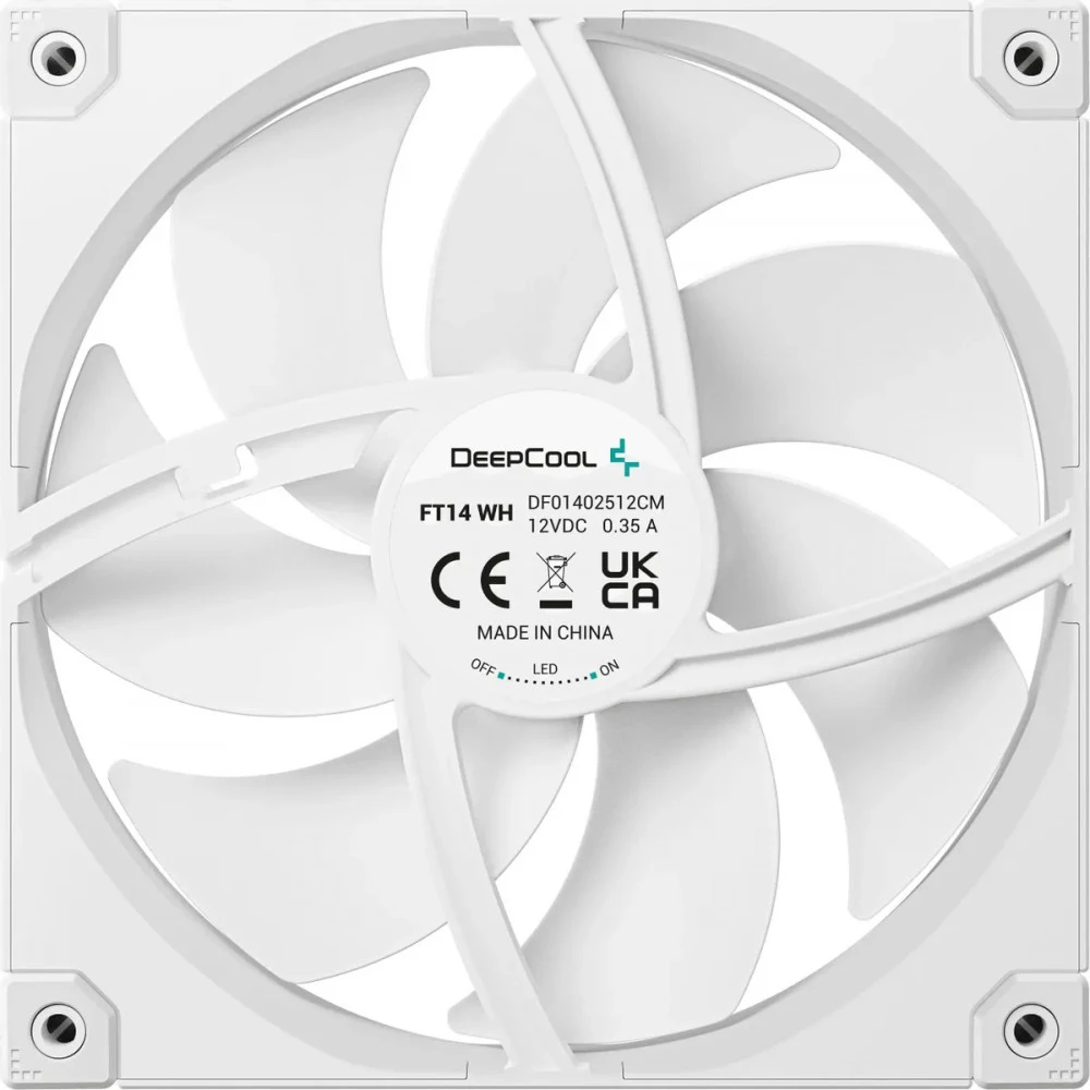 Система охлаждения Deepcool FT14 140х140x25 белый R-FT14-WHWPN1-G Для системного блока