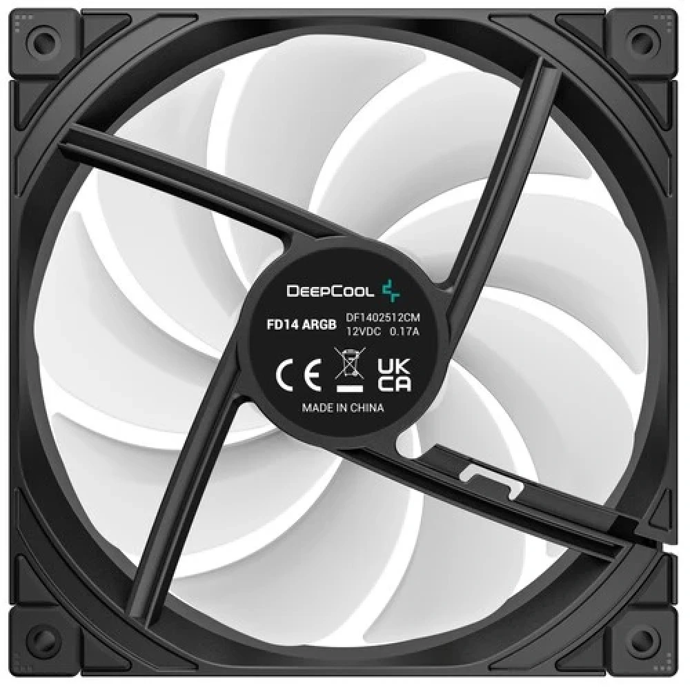 Система охлаждения Deepcool FD14 ARGB 140х140x25 черный R-FD14-BKAPN1-G Для системного блока