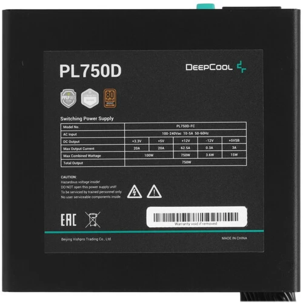 Блок питания Deepcool PL750D R-PL750D-FC0B-WDEU-V2 750 Вт